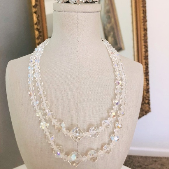 Vintage Deco Rhinestone Aurora Borealis Jewelry Lot - Picture 3 of 14